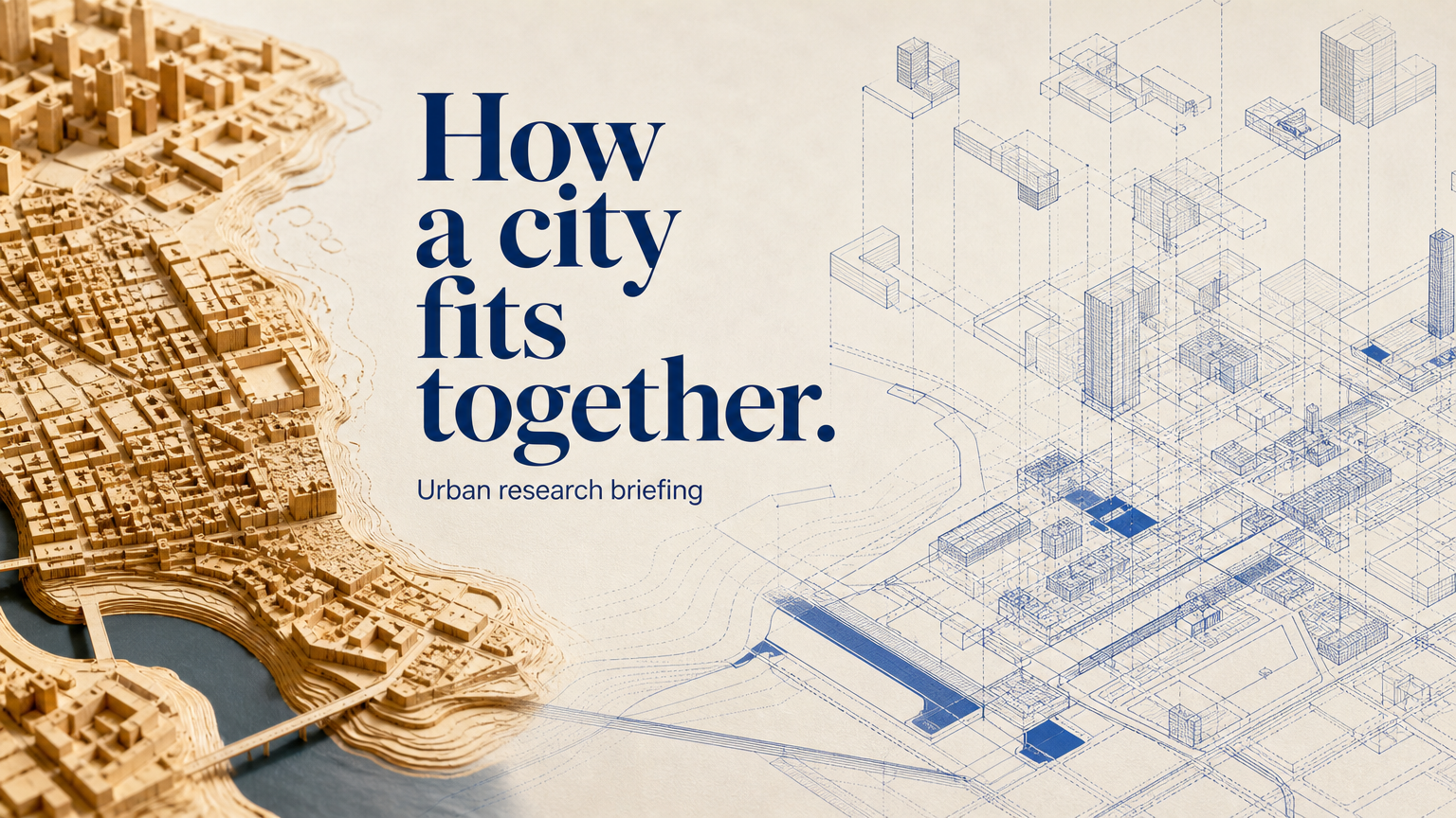 How a city fits together. Urban research briefing