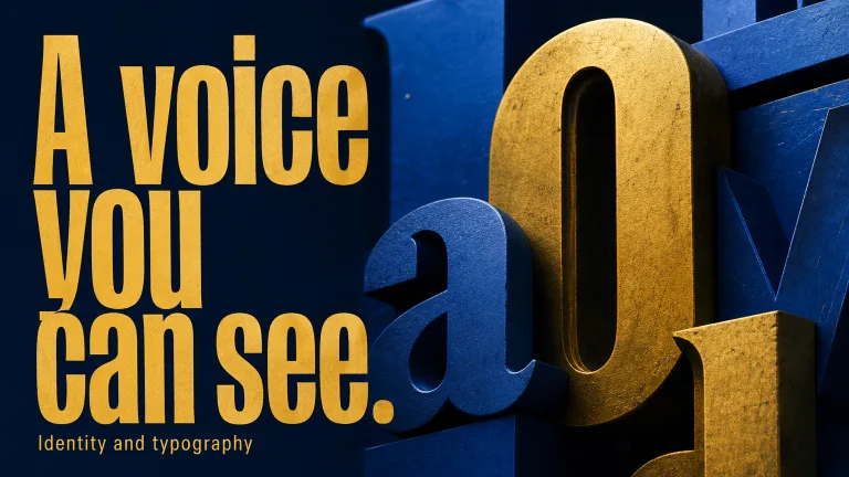 A voice you can see. Identity and typography