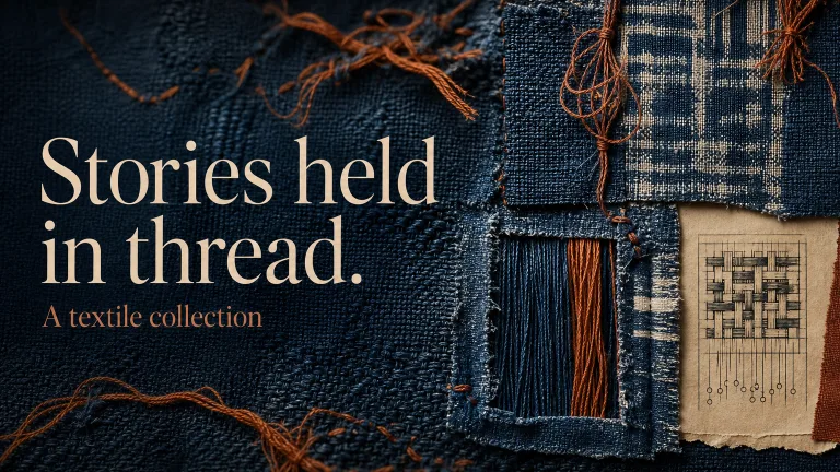 Stories held in thread. A textile collection